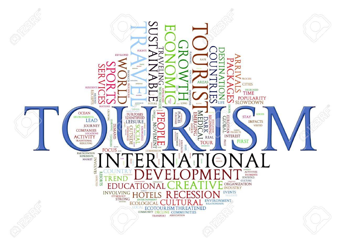 illustration of tourism word