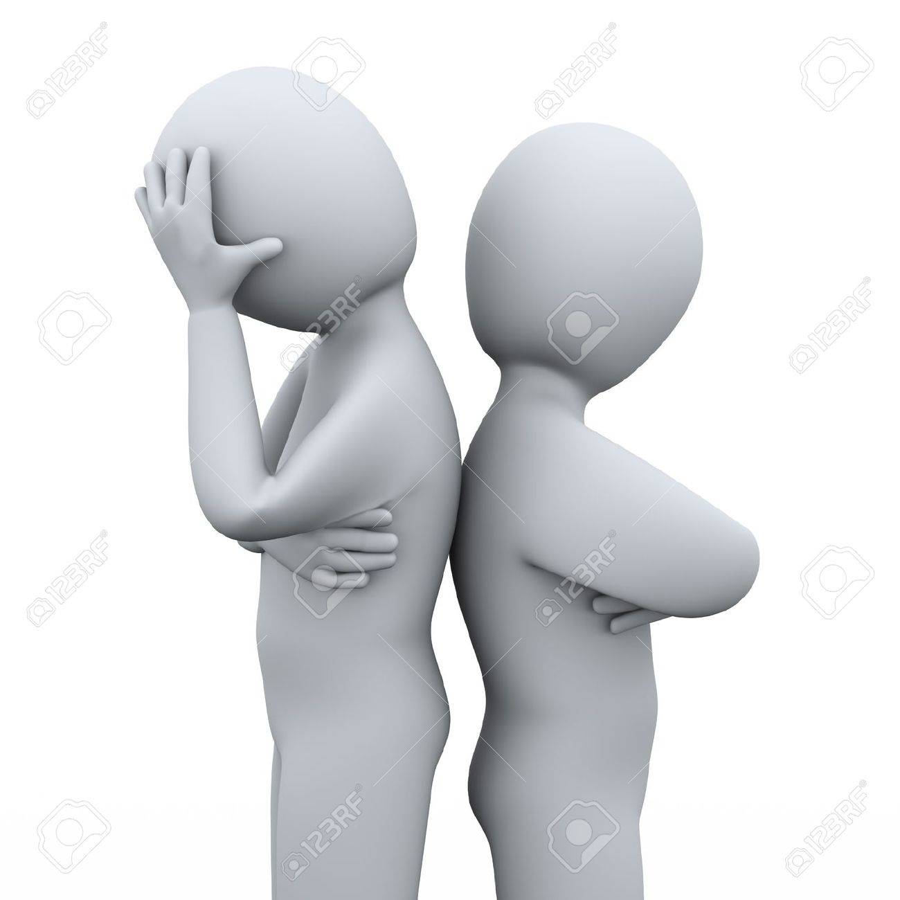 紛争と別の人々 人間のキャラクターの人 3 D レンダリングとの競合を持っている人の 3 D イラストレーション の写真素材 画像素材 Image