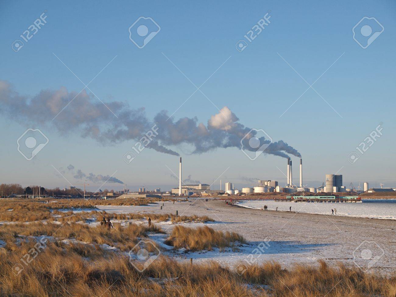 Copenhague 20 Janvier The Power Station Amager Vu Du Parc