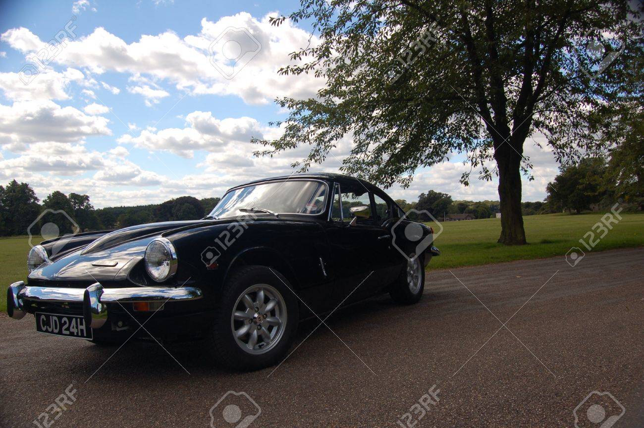 British Classic Sports Car 1960s 60s Black Triumph Gt6 Spitfire