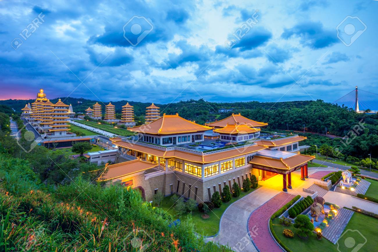 Aerial View Of Fo Guang Shan Buddha Museum In Kaohsiung Stock Photo