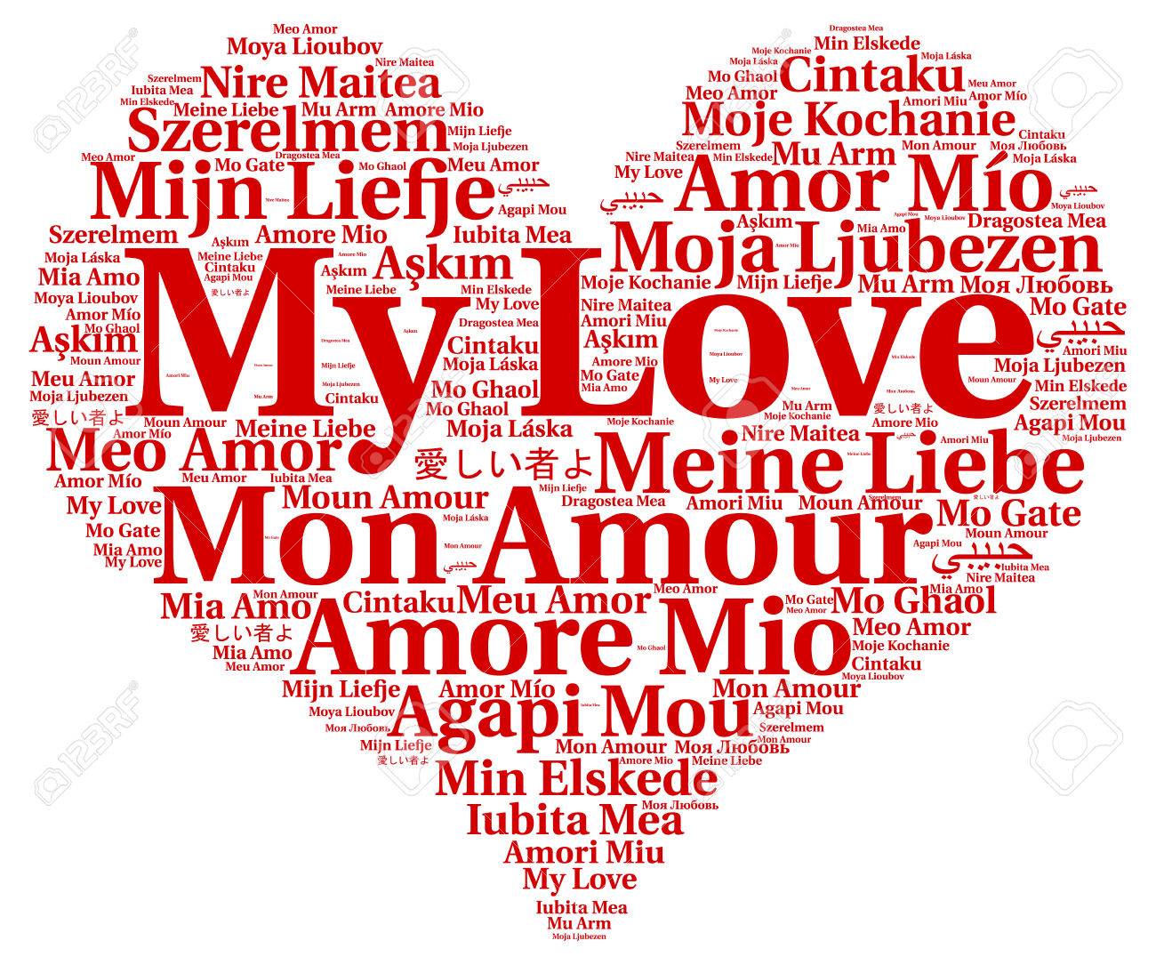 My Love Word Cloud In Different Languages Stock Photo My Love Word Cloud In Different Languages Stock Photo