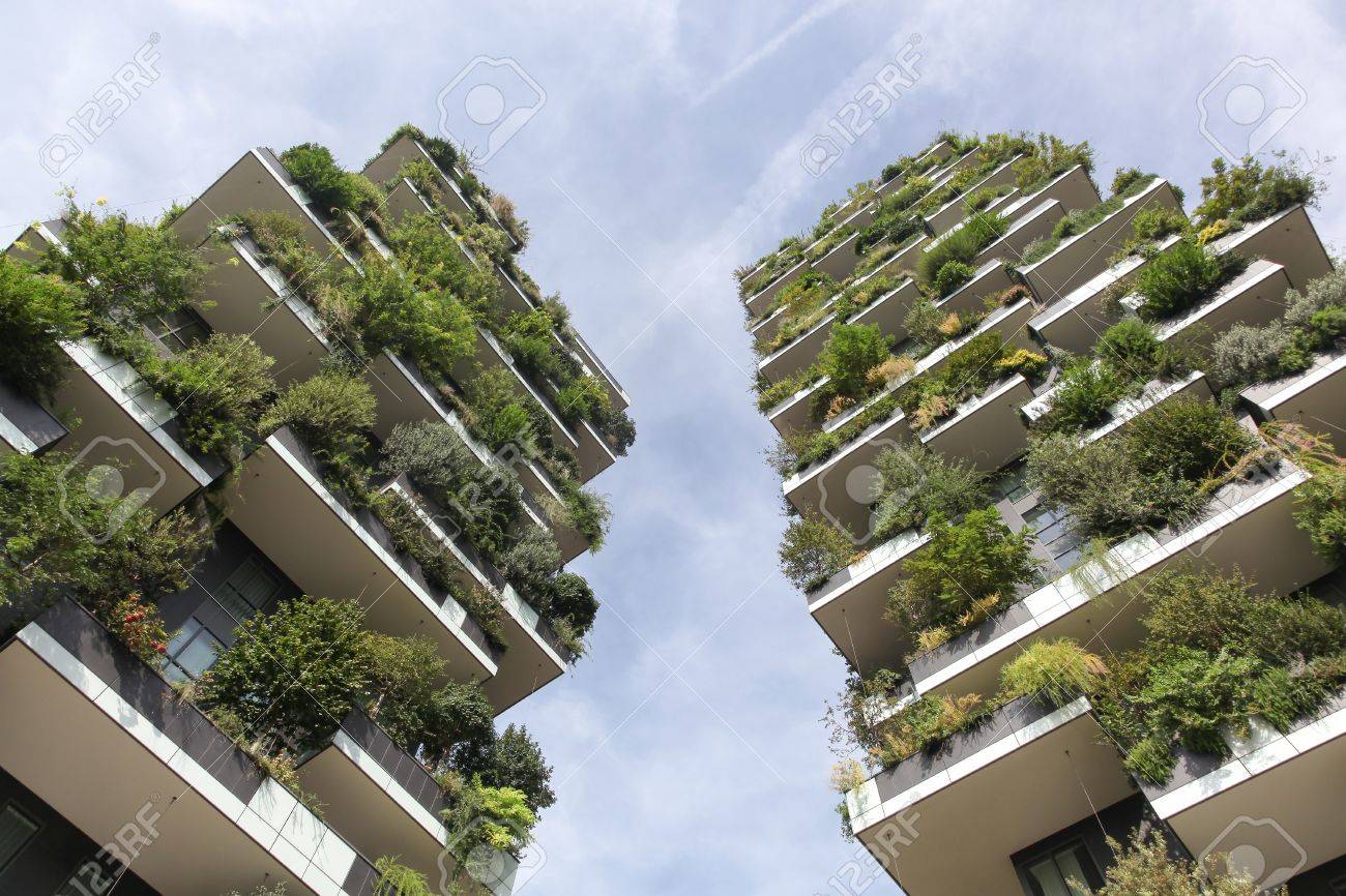 Milan, Italy - September 15, 2016: Vertical forest building called Bosco verticale in Italian, Milan, Italy - 85598278 Milan, Italy - September 15, 2016: Vertical forest building called Bosco verticale in Italian, Milan, Italy - 85598278