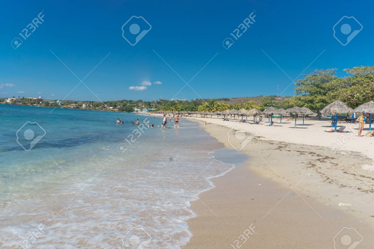 Cienfuegos Cuba January 1 17 Caribbean Beach Playa Rancho Stock Photo Picture And Royalty Free Image Image