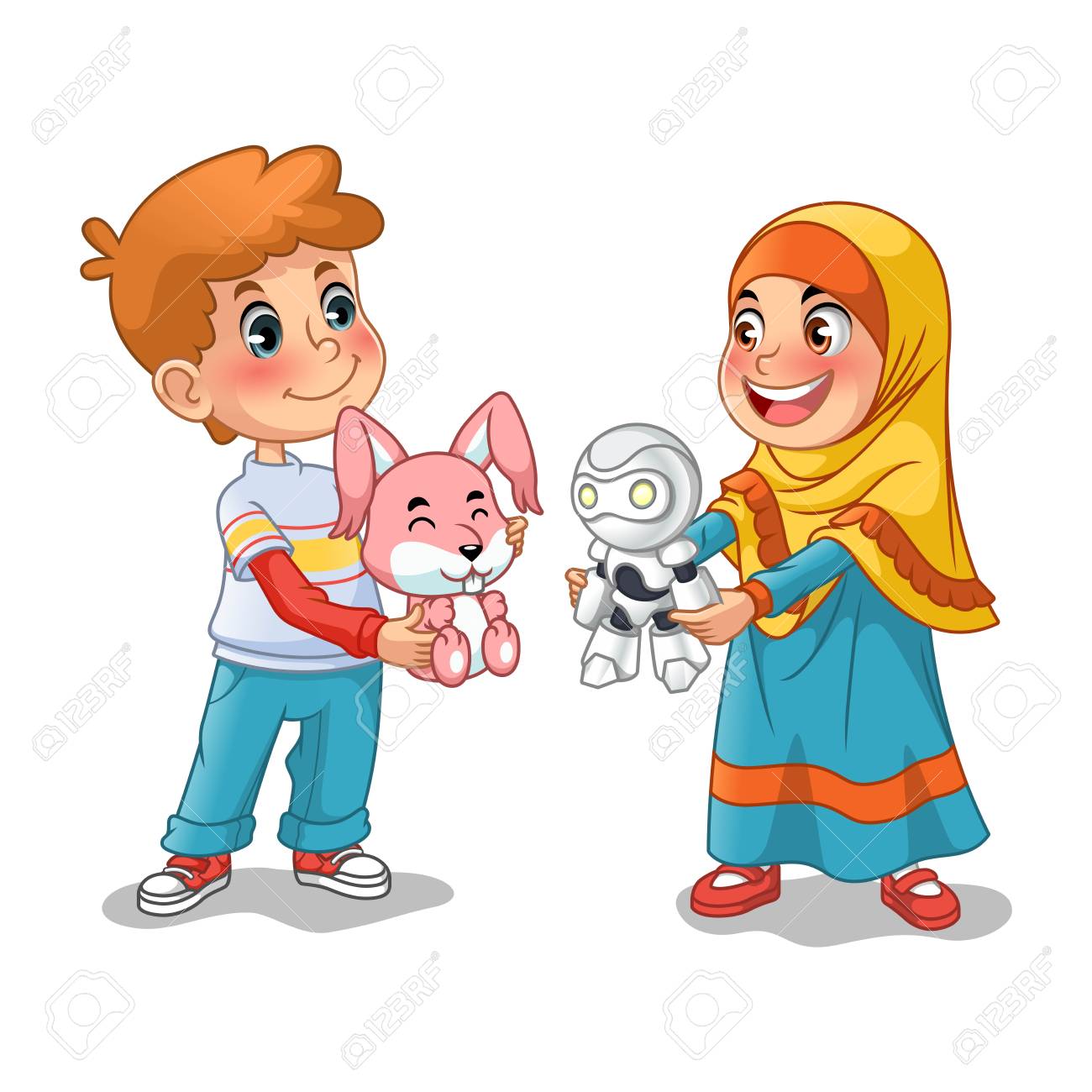 muslim girl and boy