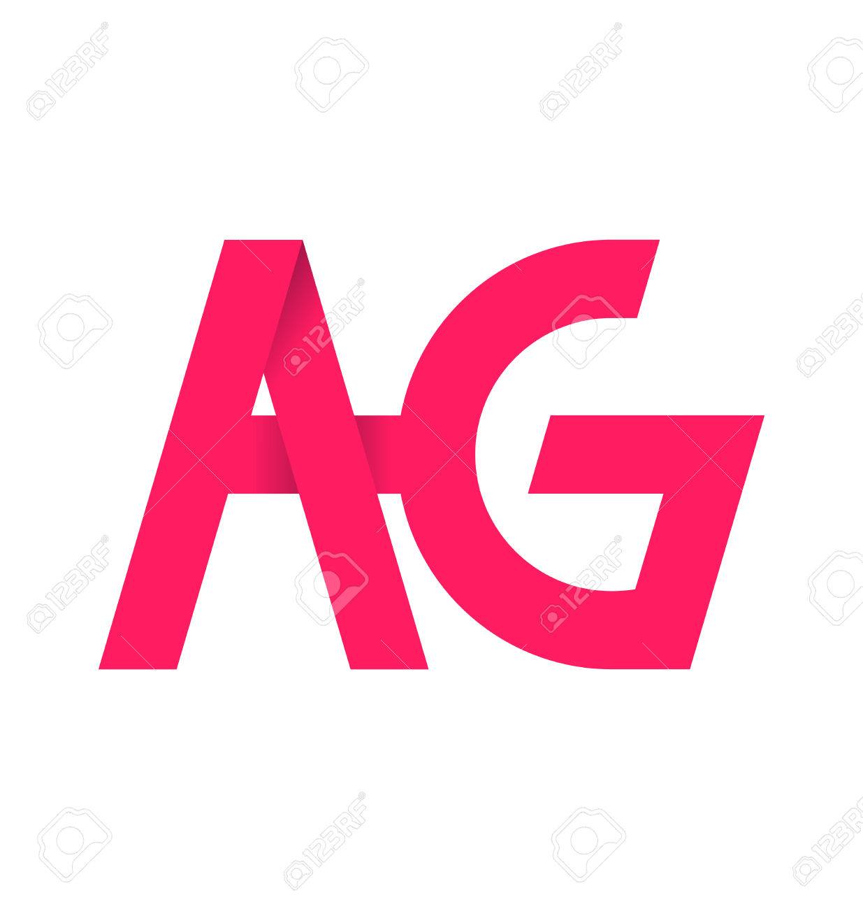 ロゴまたは署名の Ag アルファベット Composistionのイラスト素材