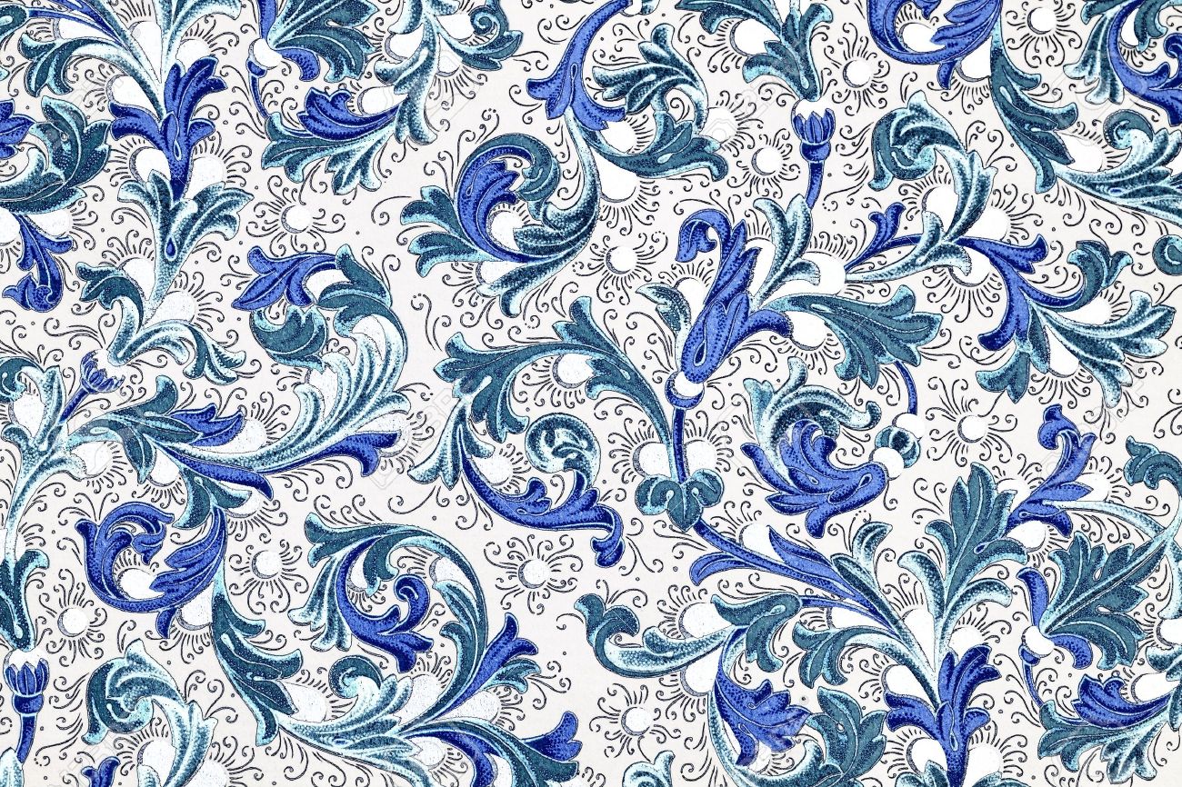 アンティーク花柄紙 の写真素材 画像素材 Image