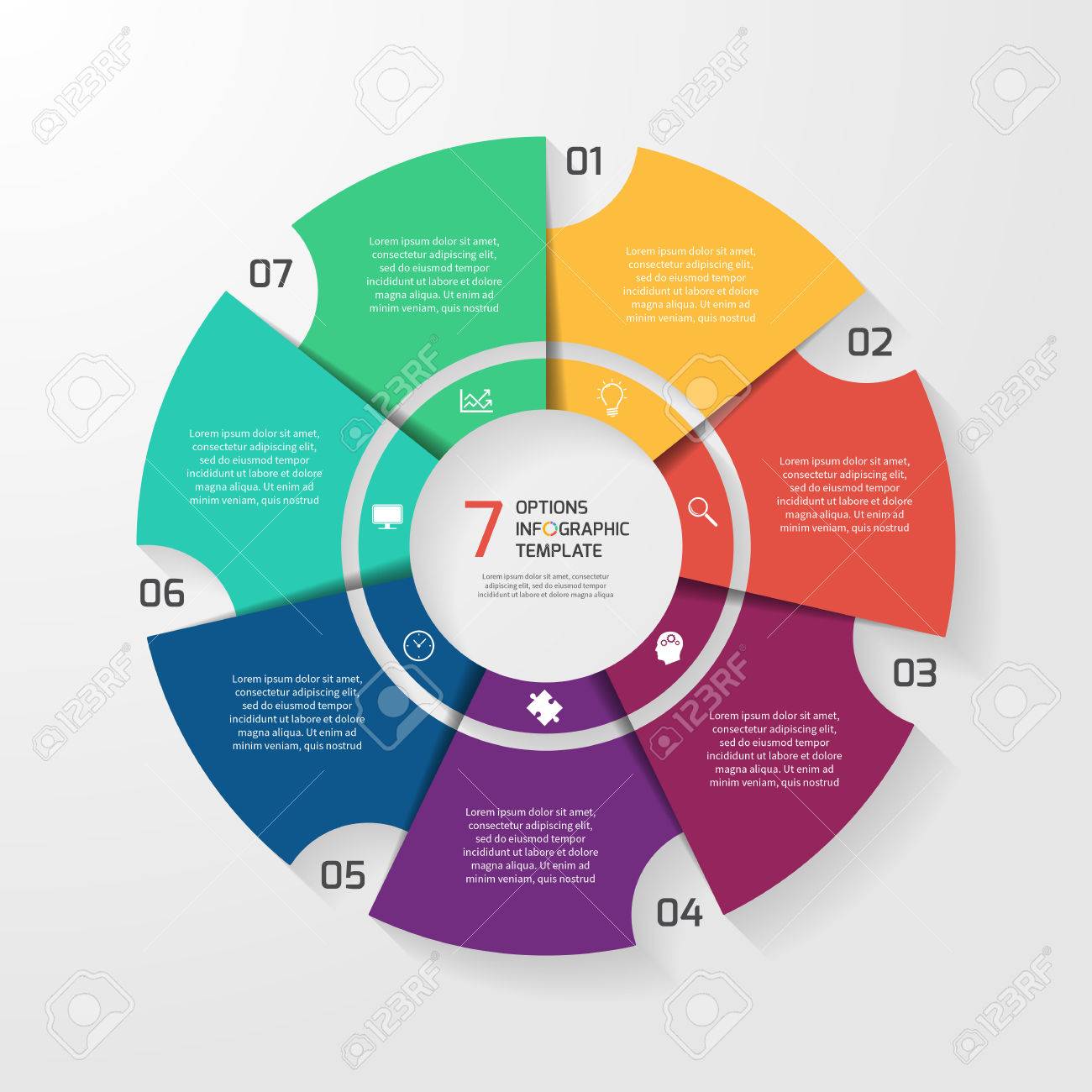 vector circle infographic template for graphs charts diagrams diagrams template