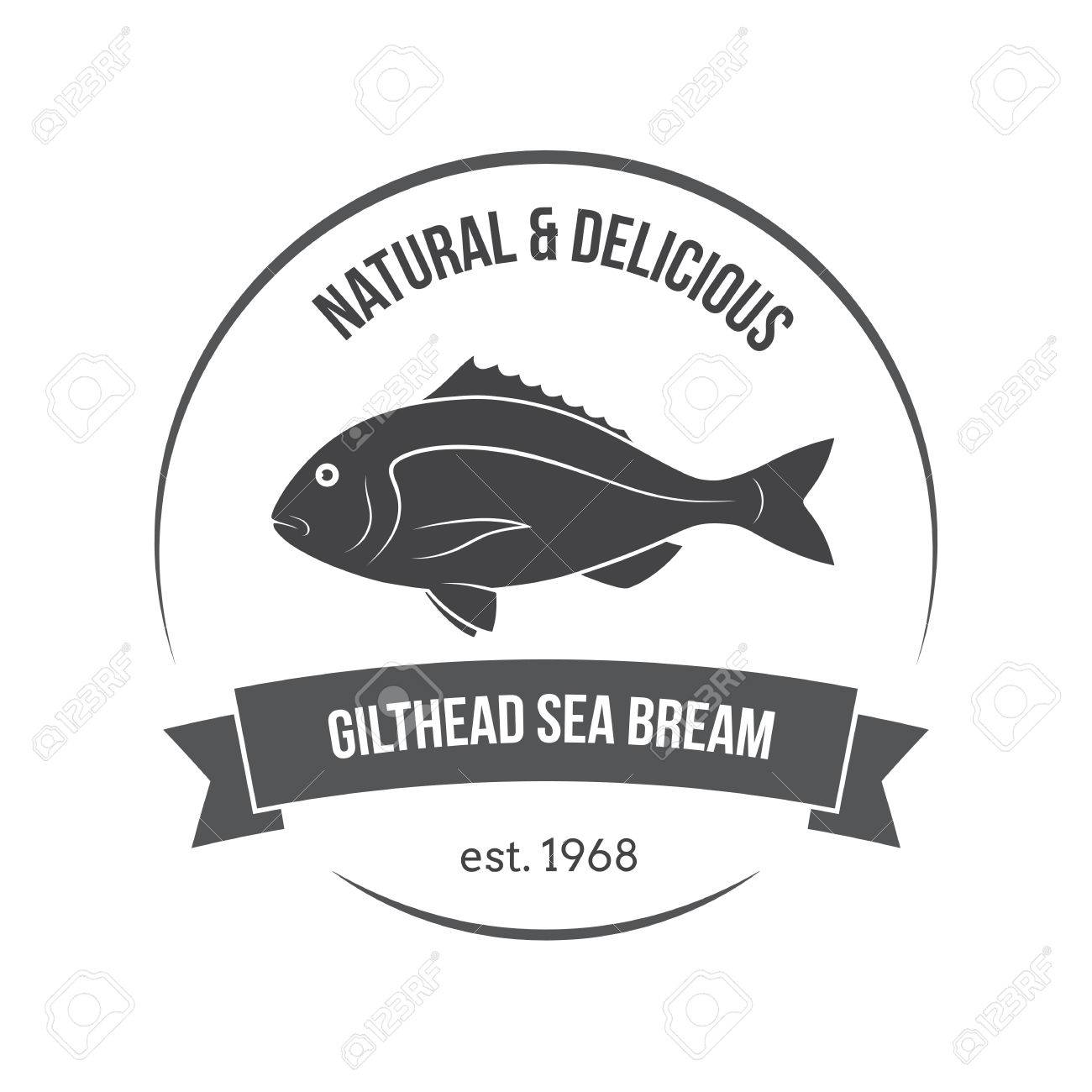 ベクトル ラベル ドラド エンブレム Sparus Aurata 鯛鯛 店舗用のテンプレートは市場 食品包装 魚介類のイラスト のイラスト素材 ベクタ Image 60415190