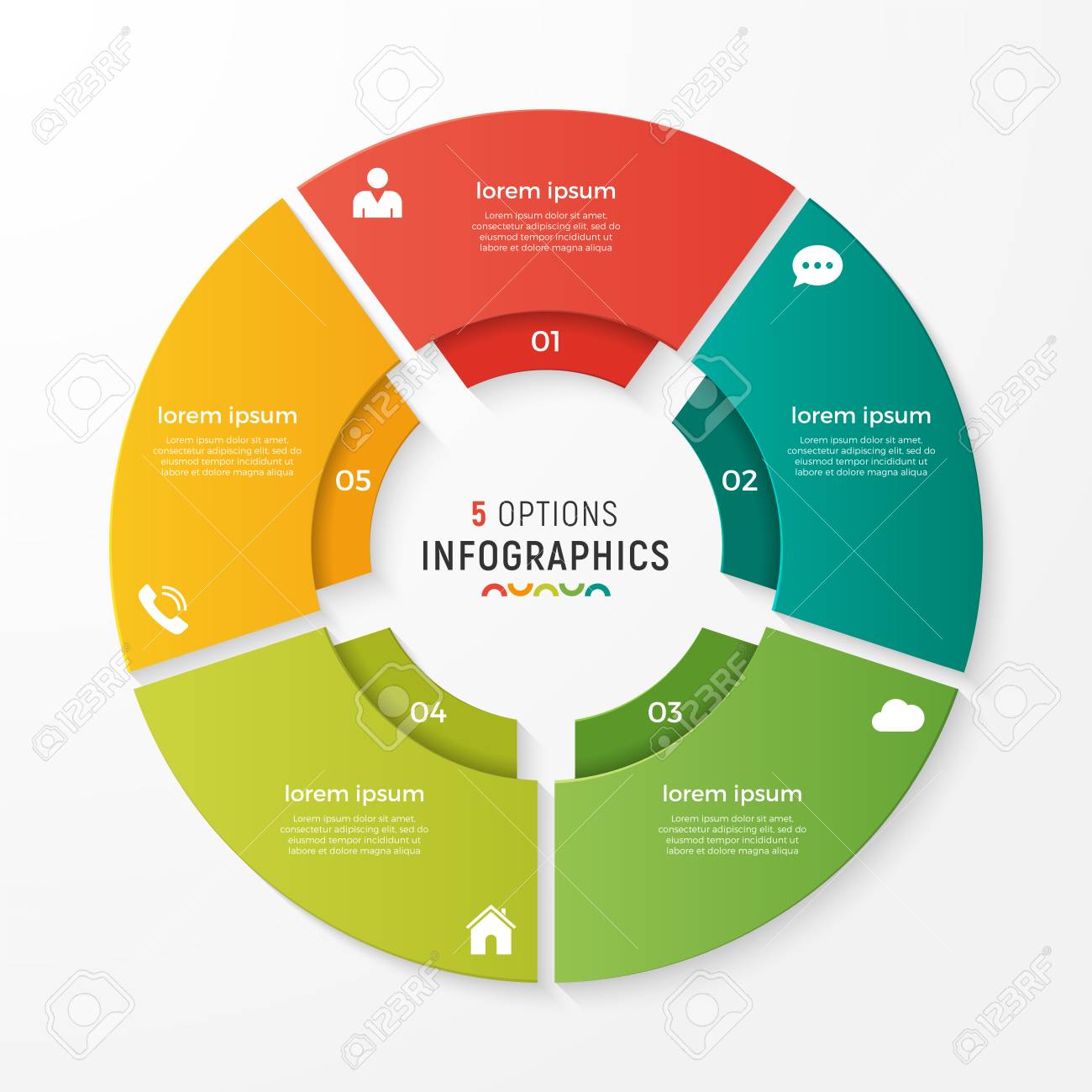 vector circle chart infographic template for presentations annual report infographic template