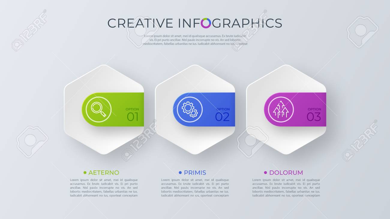 Contemporary minimalist vector infographic design with three opt - 101970410 Contemporary minimalist vector infographic design with three opt - 101970410