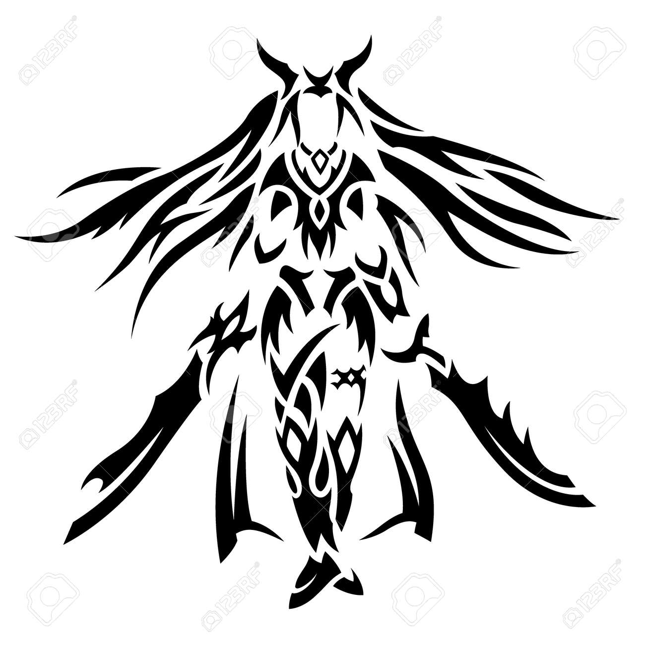 Strong Woman Fighter Symbol Tattoo