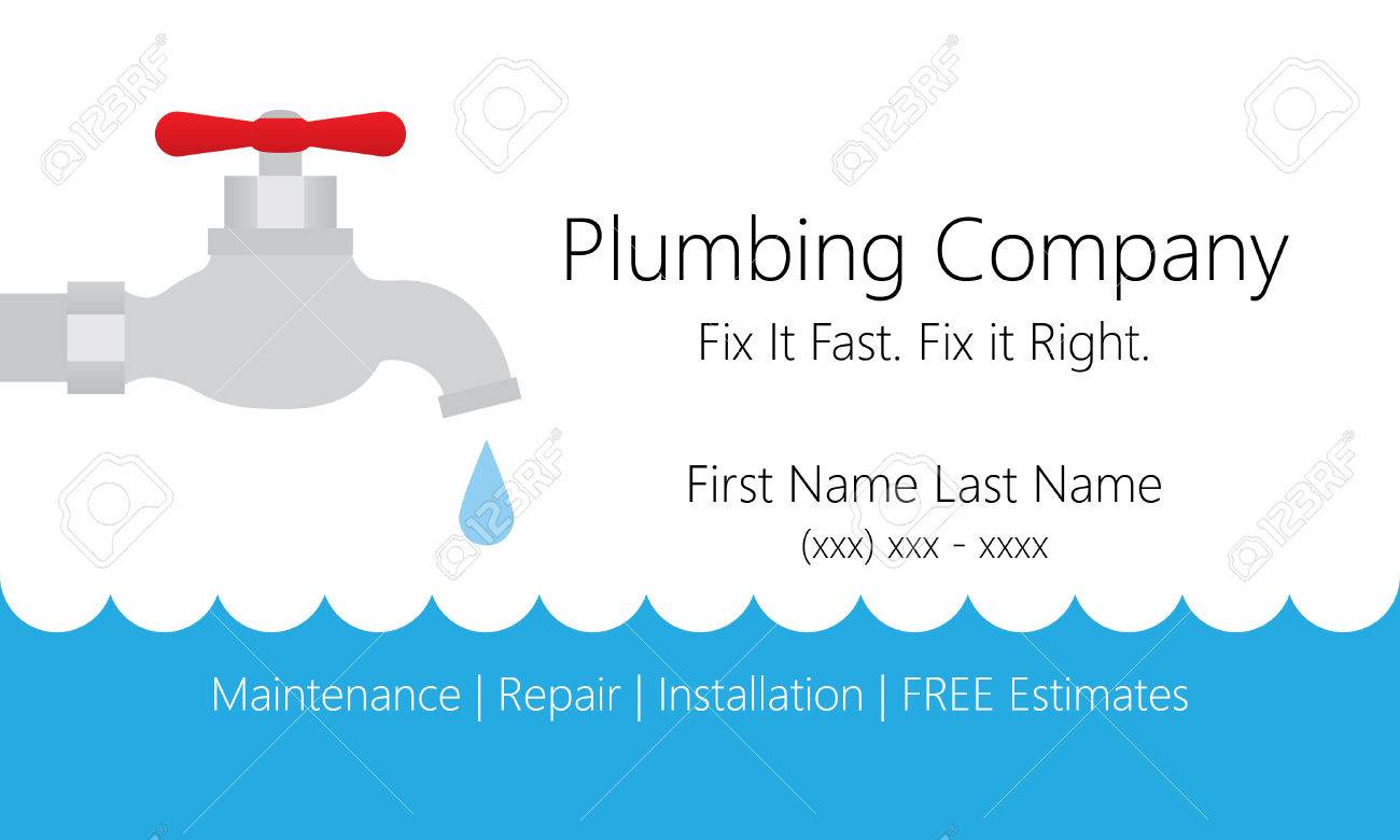 Plumbing Business Card Template Royalty Free Cliparts Vectors And Stock Illustration Image 61677063
