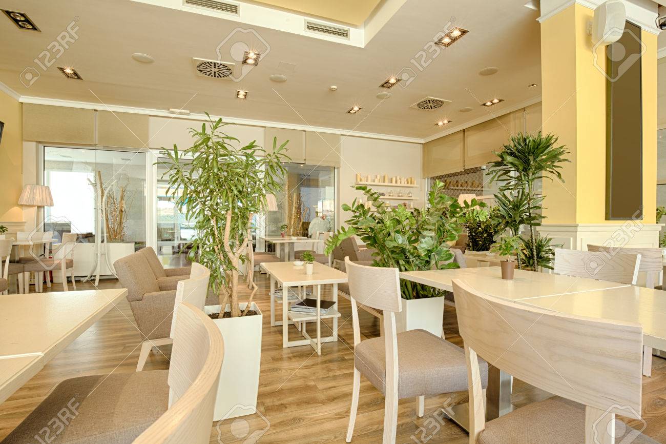 美しい明るいカフェのインテリア の写真素材 画像素材 Image