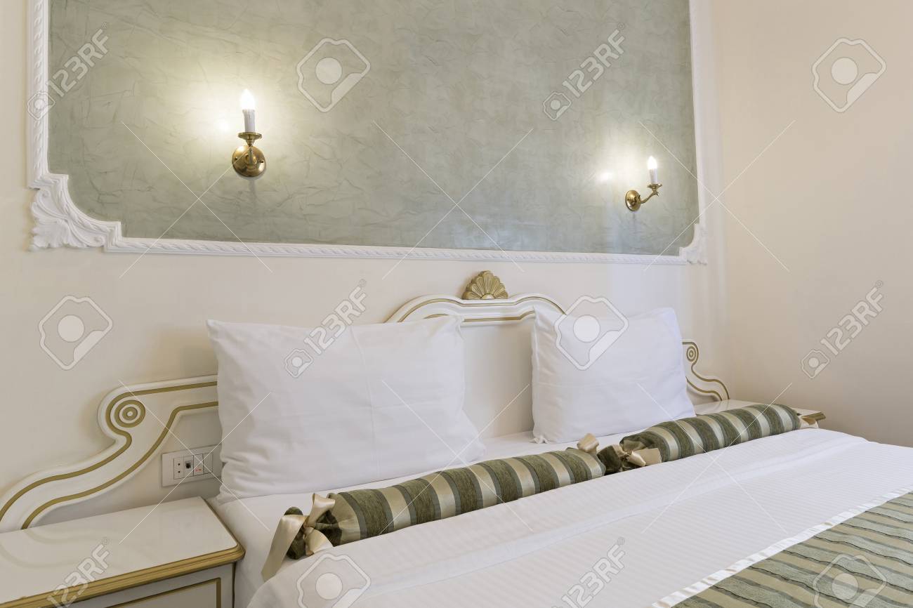 Interior Of A Classic Style Bedroom In Luxury Hotel Stock Photo
