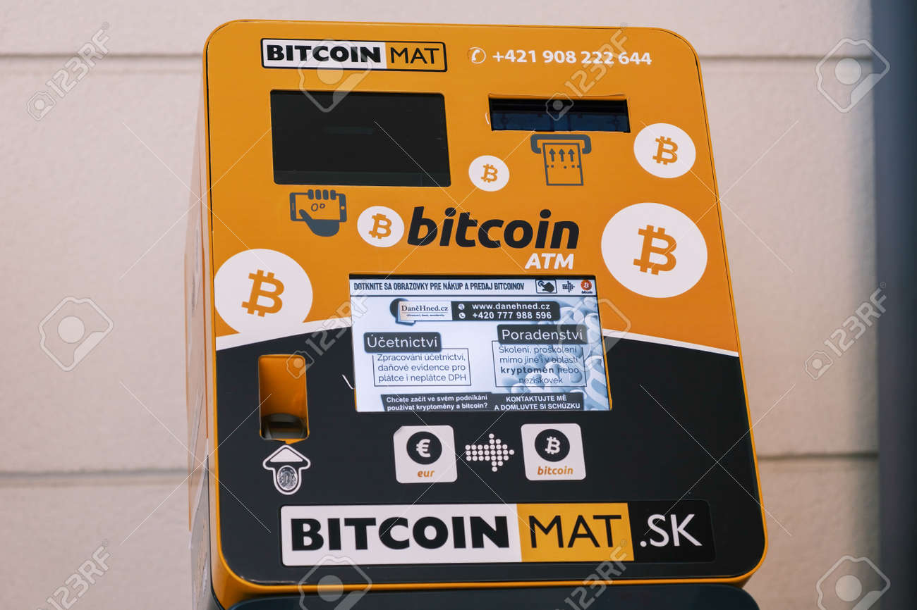 Bitcoin Crypto Currency ATM In The Shopping Mall, January 2022, Poprad,  Slovakia. Stock Photo, Picture and Royalty Free Image. Image 181854772.