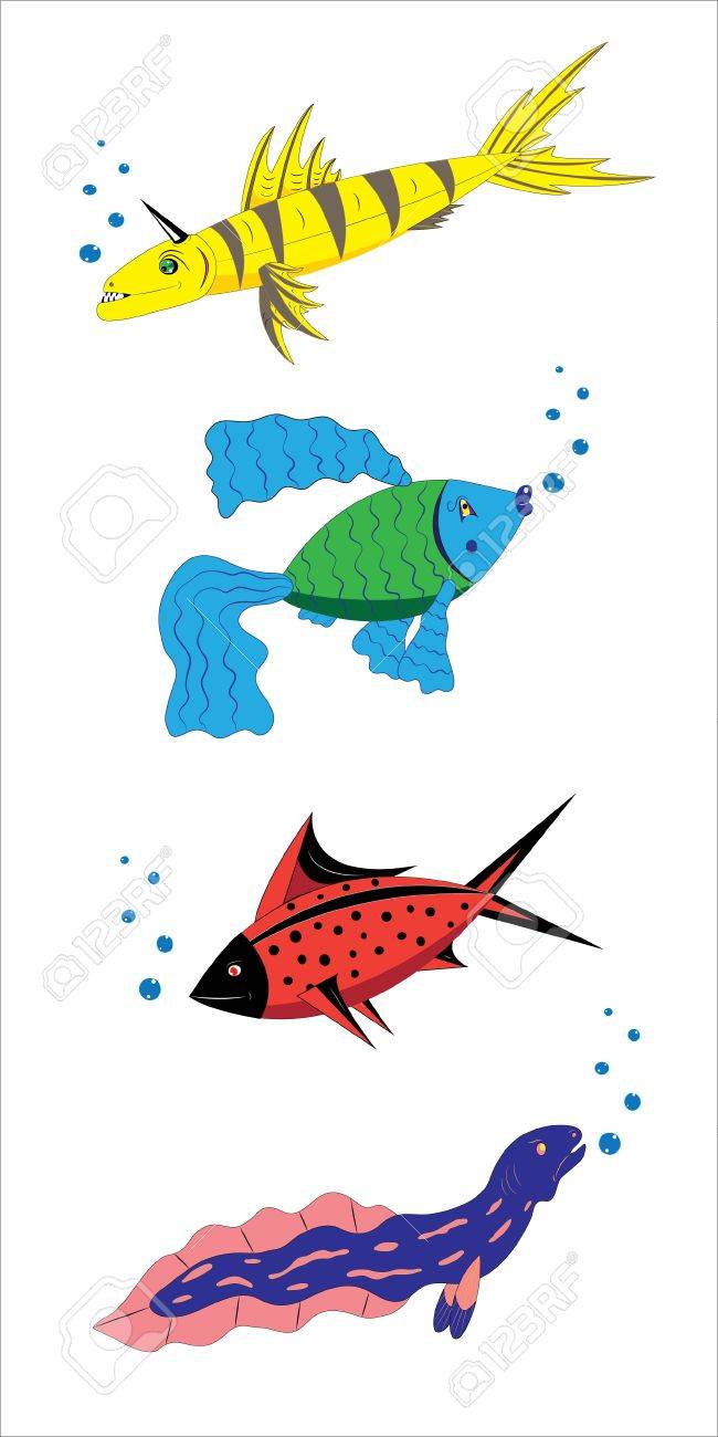 幻想的な小さな魚 のイラスト素材 ベクタ Image 幻想的な小さな魚 のイラスト素材 ベクタ Image