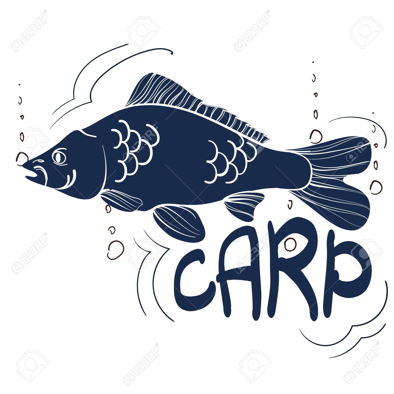 Download Fishing Logo Carp Fishing Vector Illustration Isolated On Royalty Free Cliparts Vectors And Stock Illustration Image 140029693