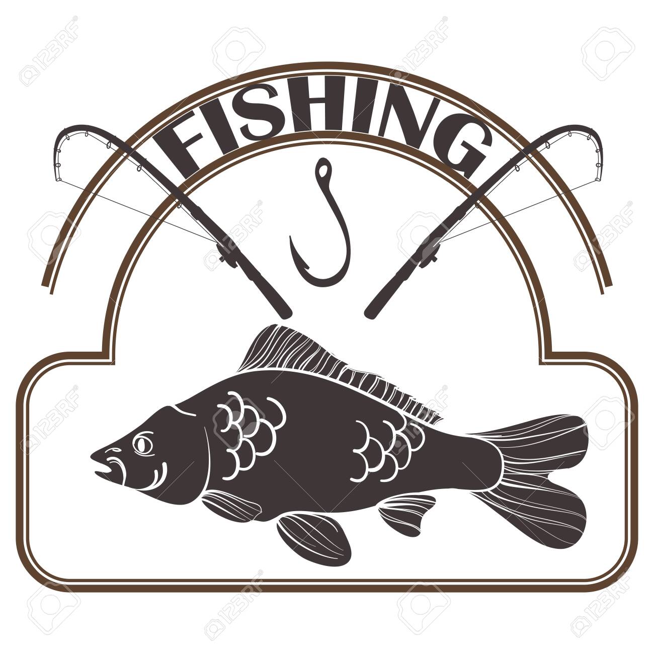 Download Fishing Logo Carp Fishing Vector Illustration Isolated On Royalty Free Cliparts Vectors And Stock Illustration Image 140029680