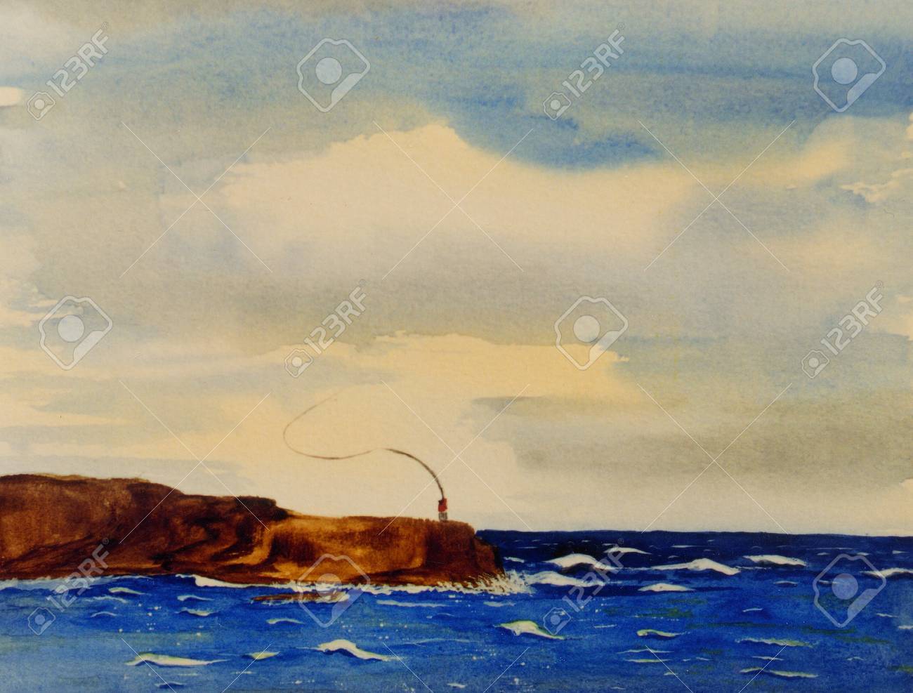 Belle Peinture Aquarelle Simple D Un Pecheur Banque D Images Et Photos Libres De Droits Image Belle Peinture Aquarelle Simple D Un Pecheur Banque D Images Et Photos Libres De Droits Image