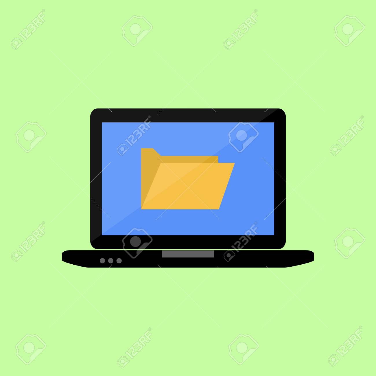 ノート パソコン フラット スタイルでフォルダー アイコンのイラスト素材 ベクタ Image ノート パソコン フラット スタイルでフォルダー アイコンのイラスト素材 ベクタ Image