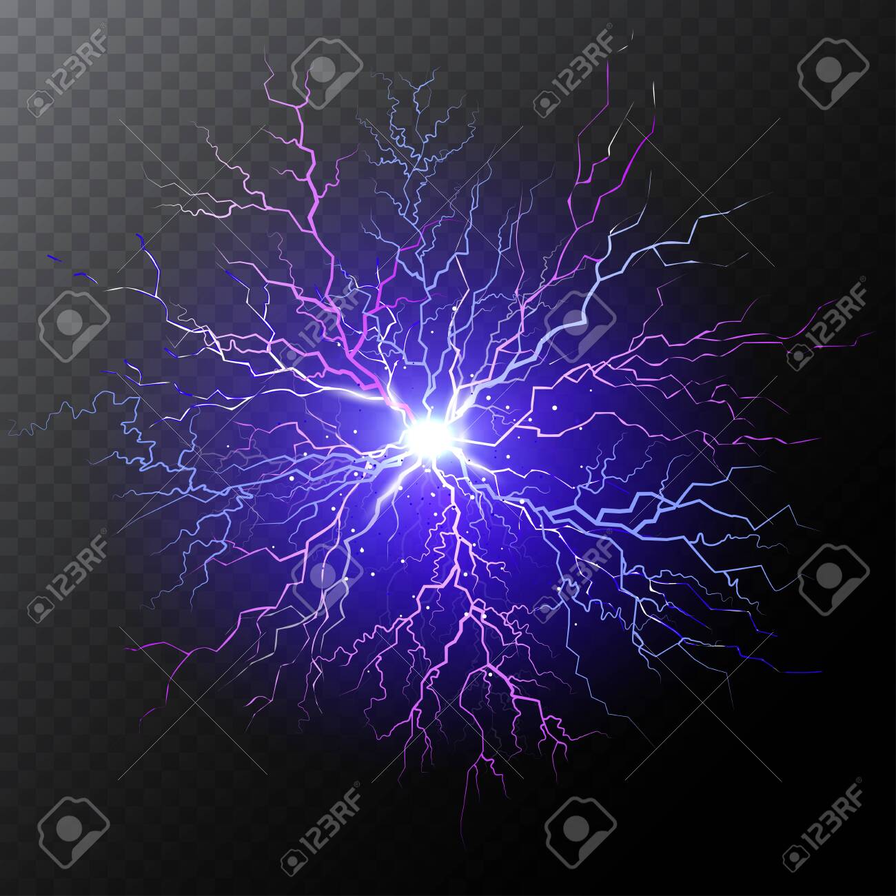 Half Transparent Purple Lightning Bolt On Dark Transparent Background Royalty Free Cliparts Vectors And Stock Illustration Image