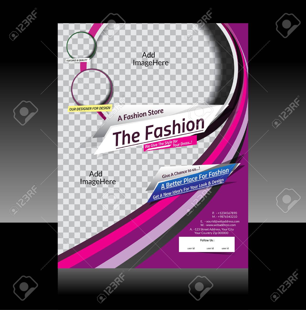 fashion flyer design vector illustration royalty free cliparts