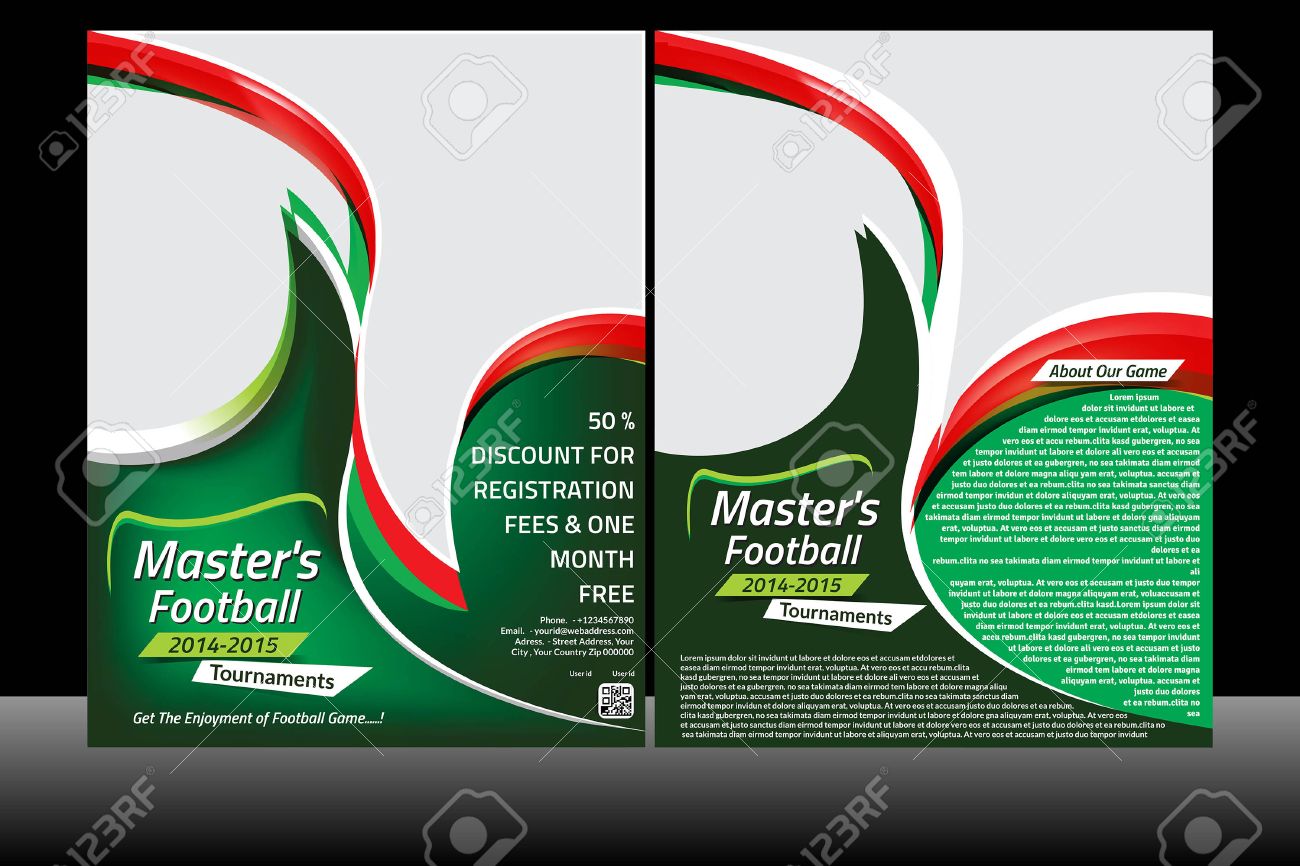 master football flyer template vector illustration royalty free