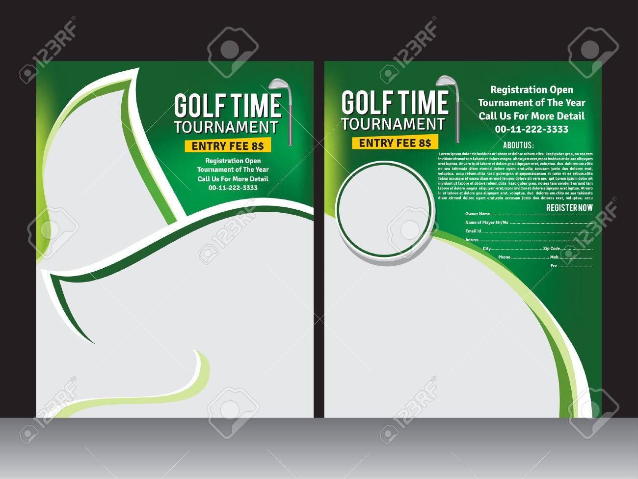 golf flyer template illustration royalty free cliparts vectors and golf flyer template
