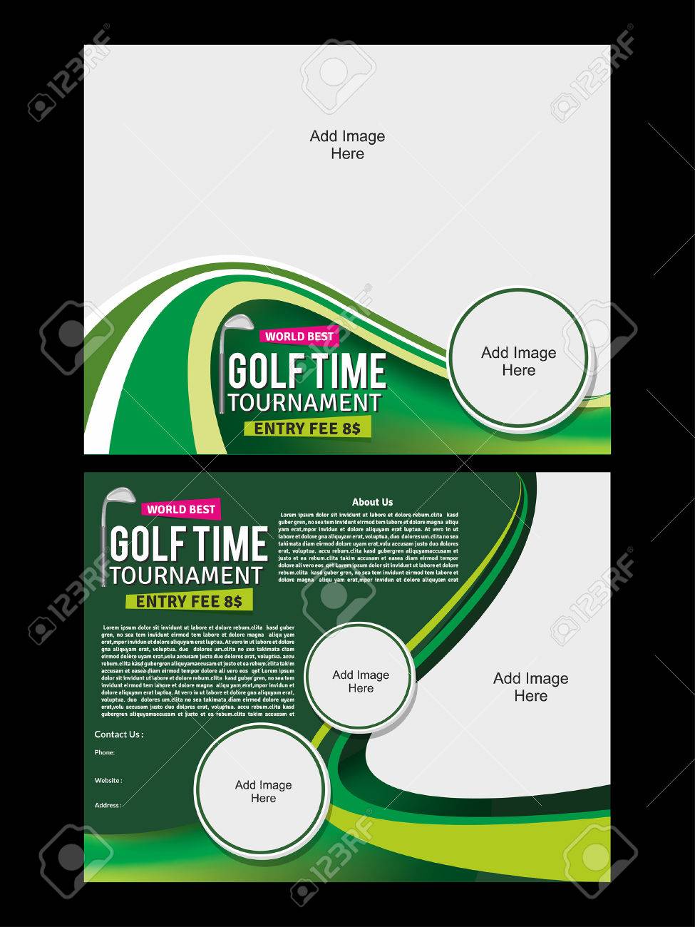 golf flyer template illustration royalty free cliparts vectors and golf flyer template