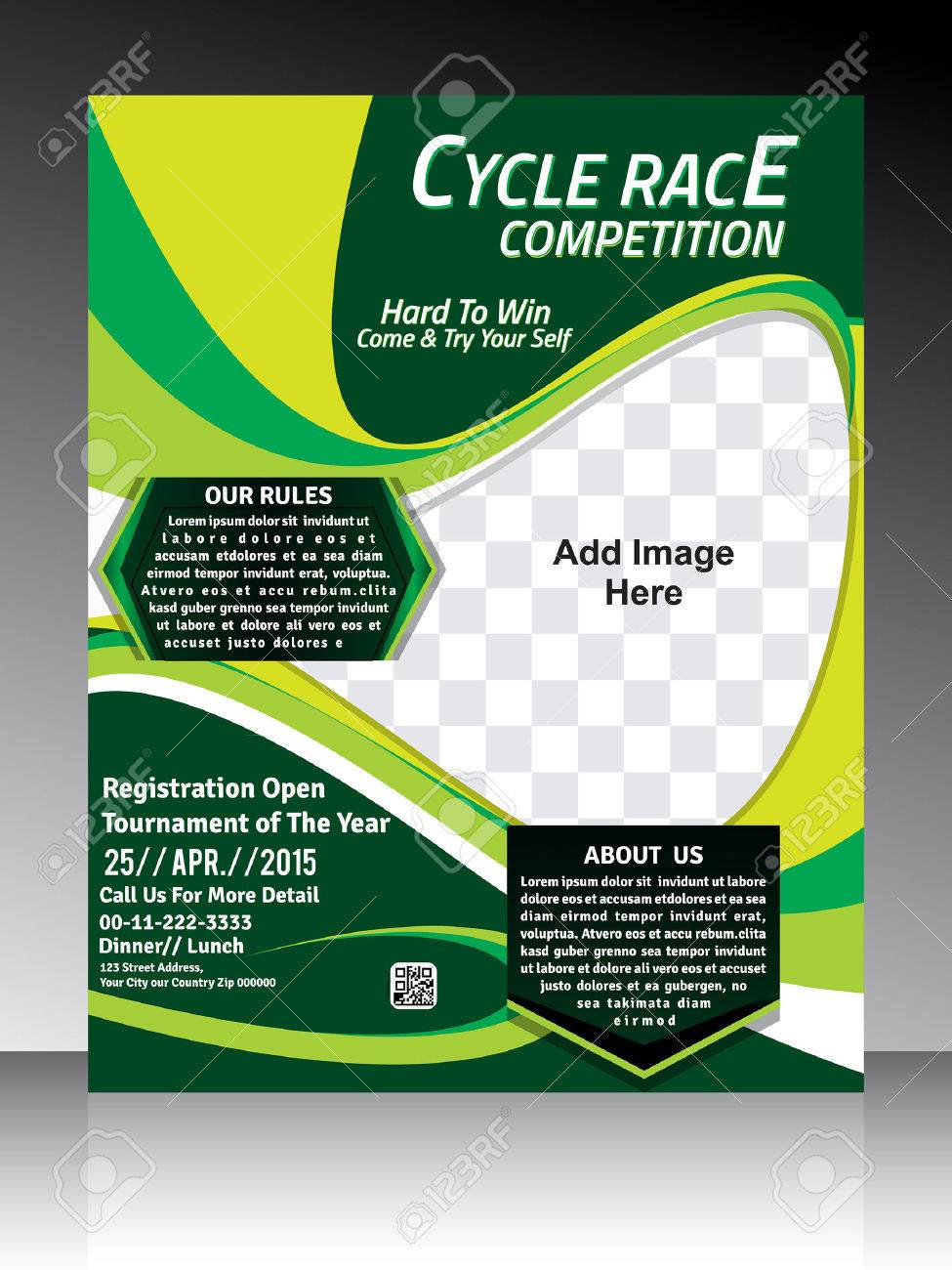 cycle race flyer template design vector illustration royalty free