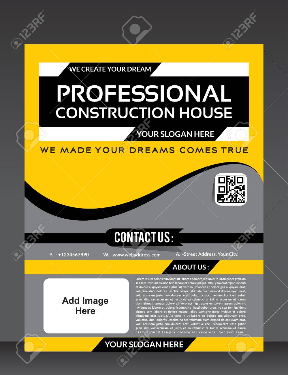 construction flyer template design vector illustration royalty free construction flyer templates free