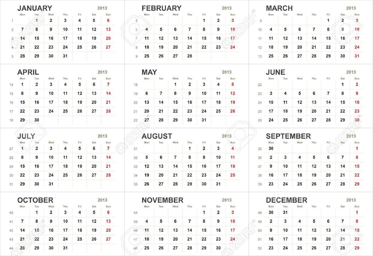 固体 13年カレンダー テンプレートや背景 の写真素材 画像素材 Image