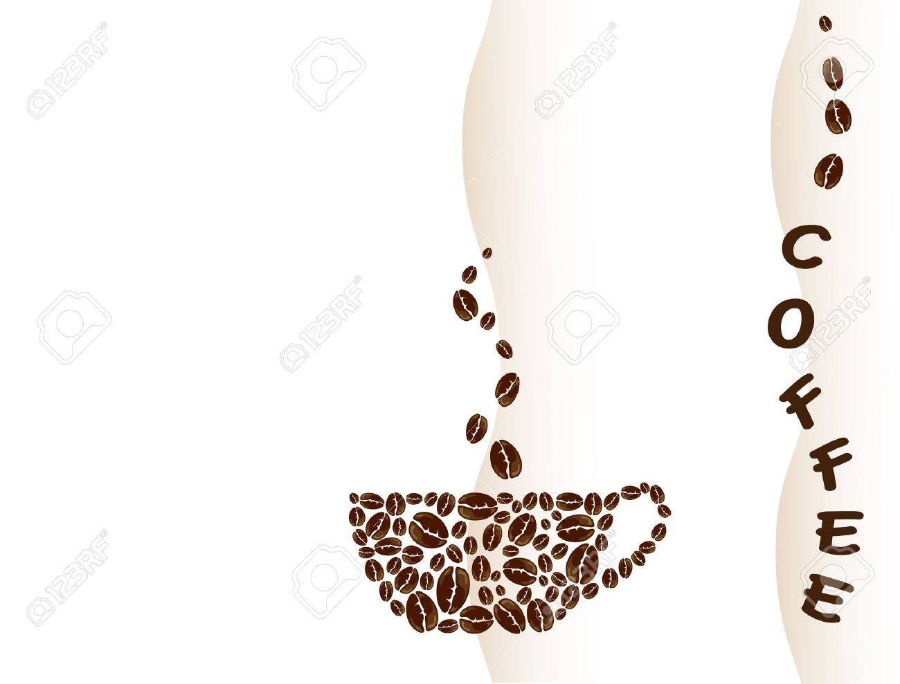 コーヒー豆で作成したコーヒー カップのベクトル イラスト テキストのスペース のイラスト素材 ベクタ Image コーヒー豆で作成したコーヒー カップのベクトル イラスト テキストのスペース のイラスト素材 ベクタ Image