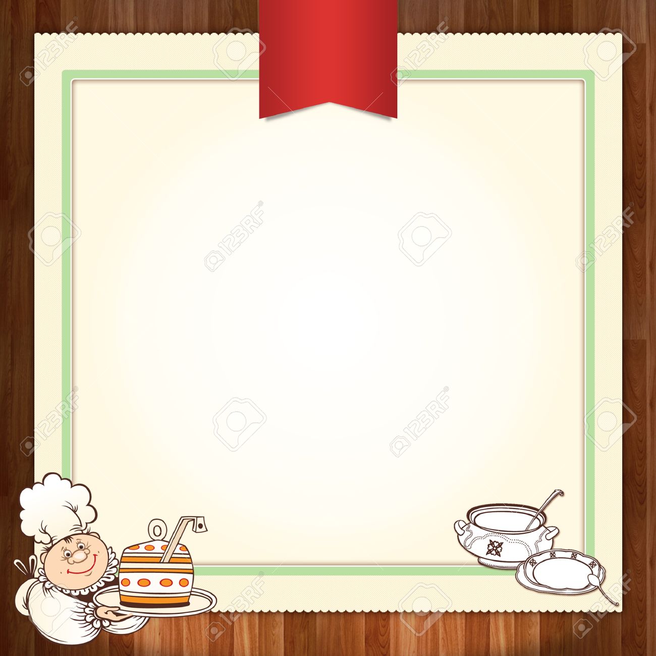 culinary menu template design with chef stock photo picture and