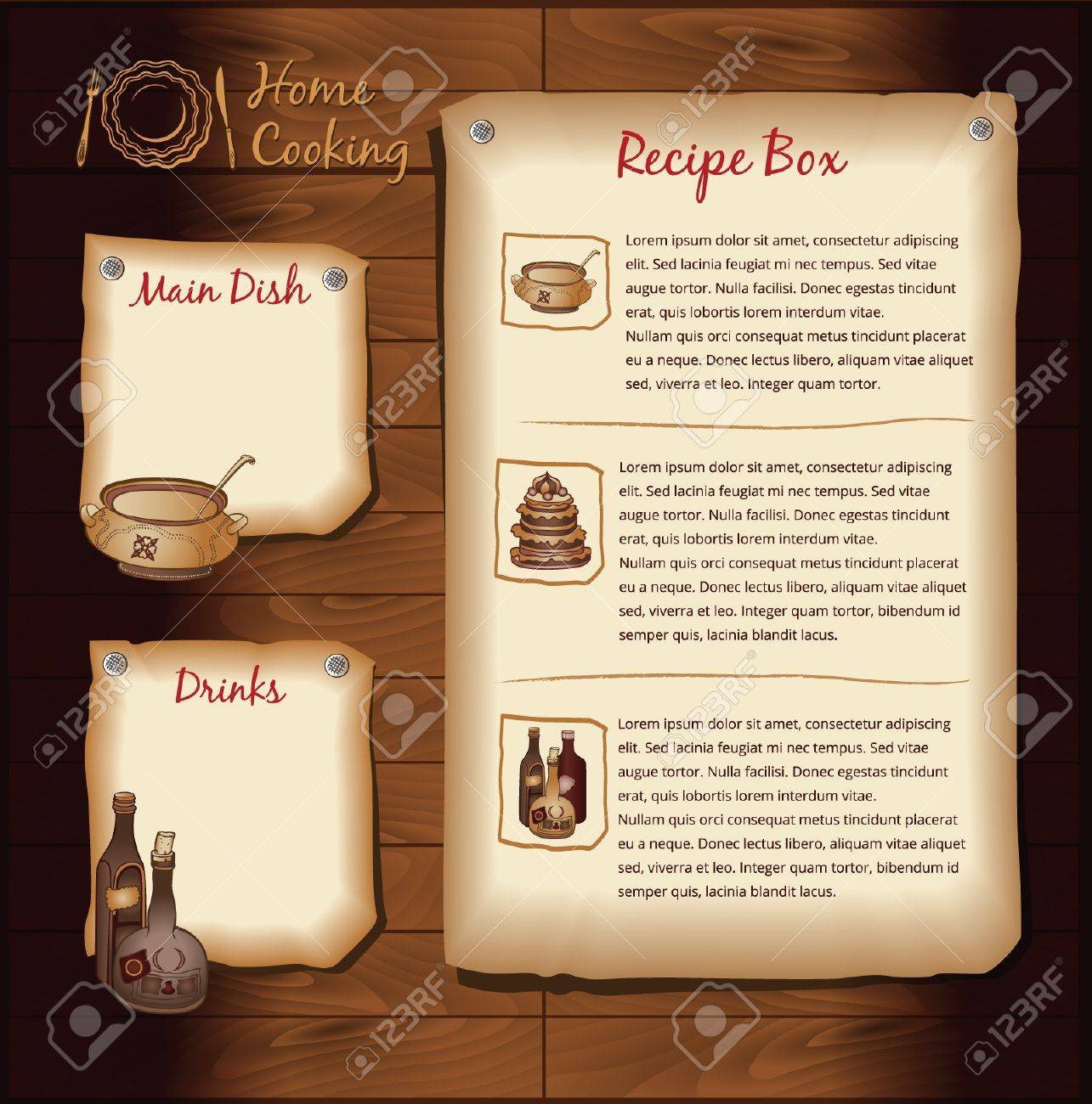 food recipe template