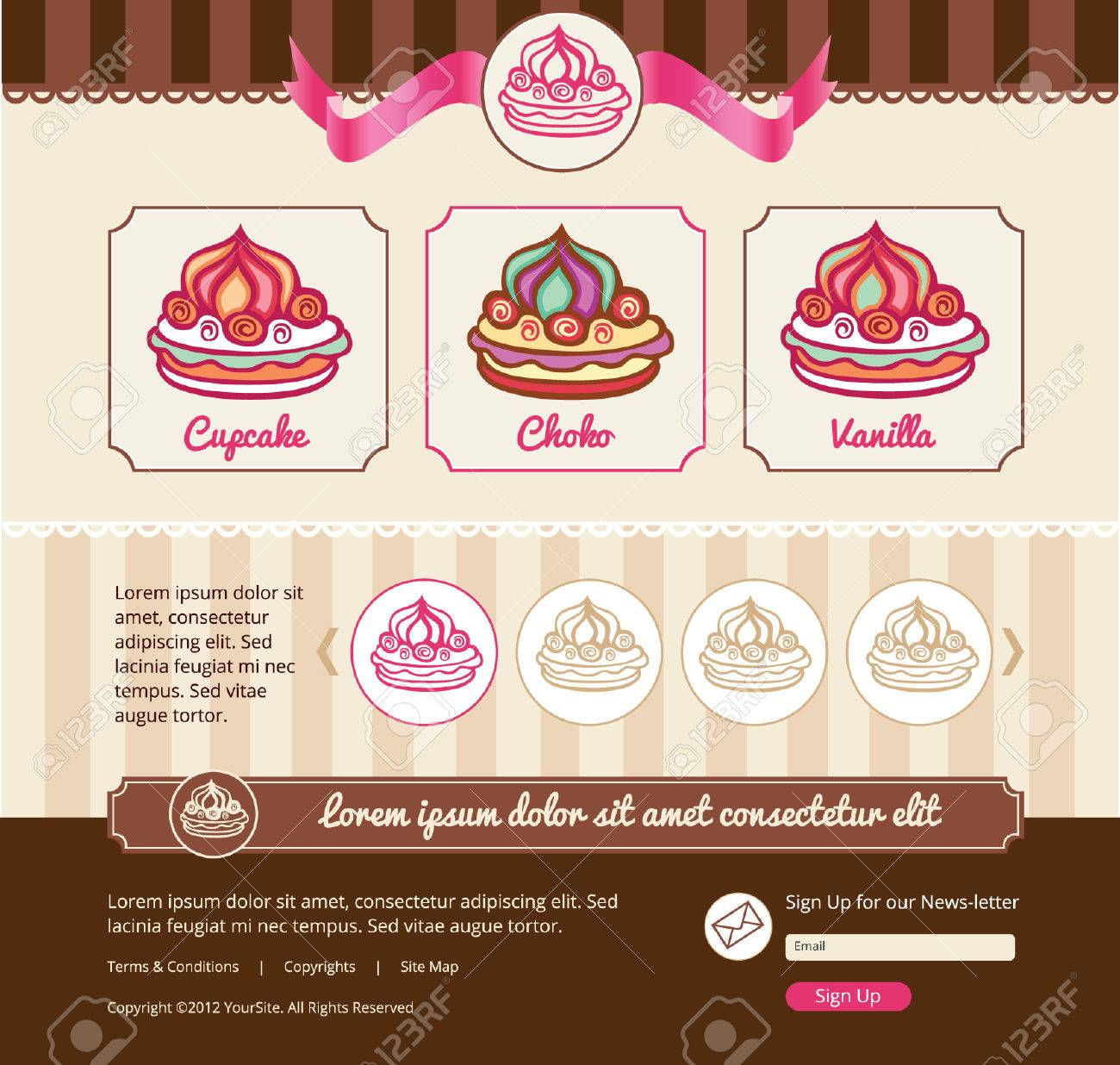dessert theme for web template royalty free cliparts vectors and bake sale themes