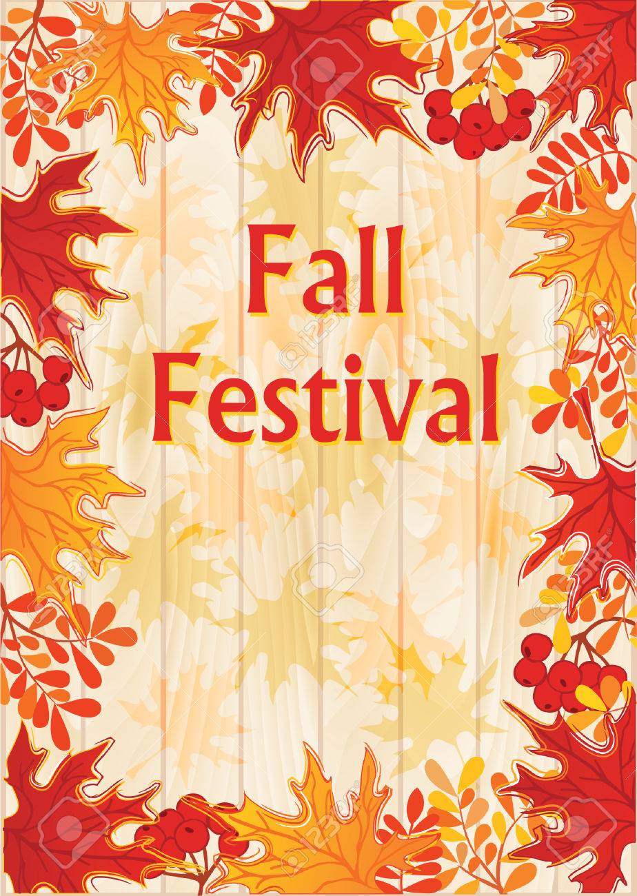 fall festival template autumn vector background with leaves fall festival template free