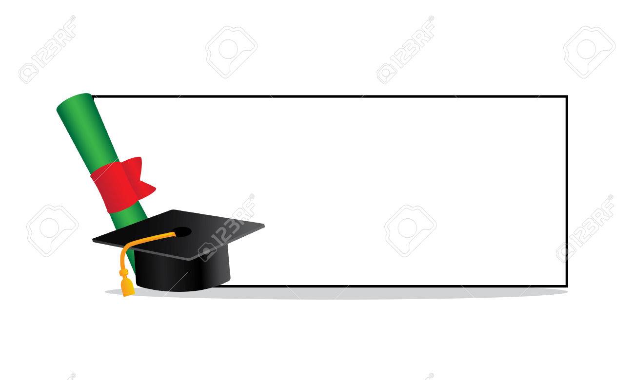 テキスト ボックスと卒業式のイラストのイラスト素材 ベクタ Image