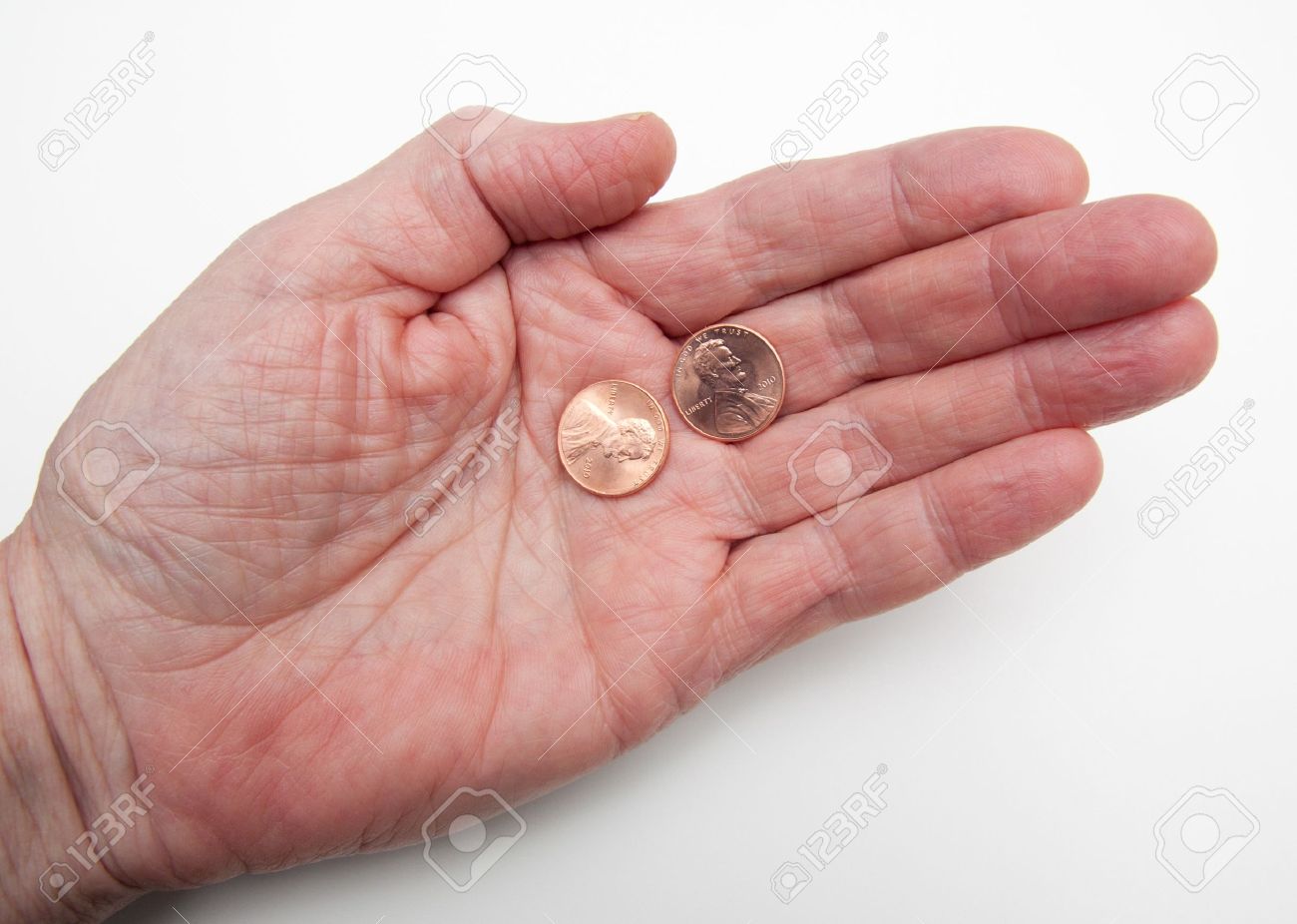 Hand Holding Two Pennies Over White Representing The Concept My Two Cents Worth Add To Likebox Hand Holding Two Pennies Over White Representing The Concept My Two Cents Worth Add To Likebox