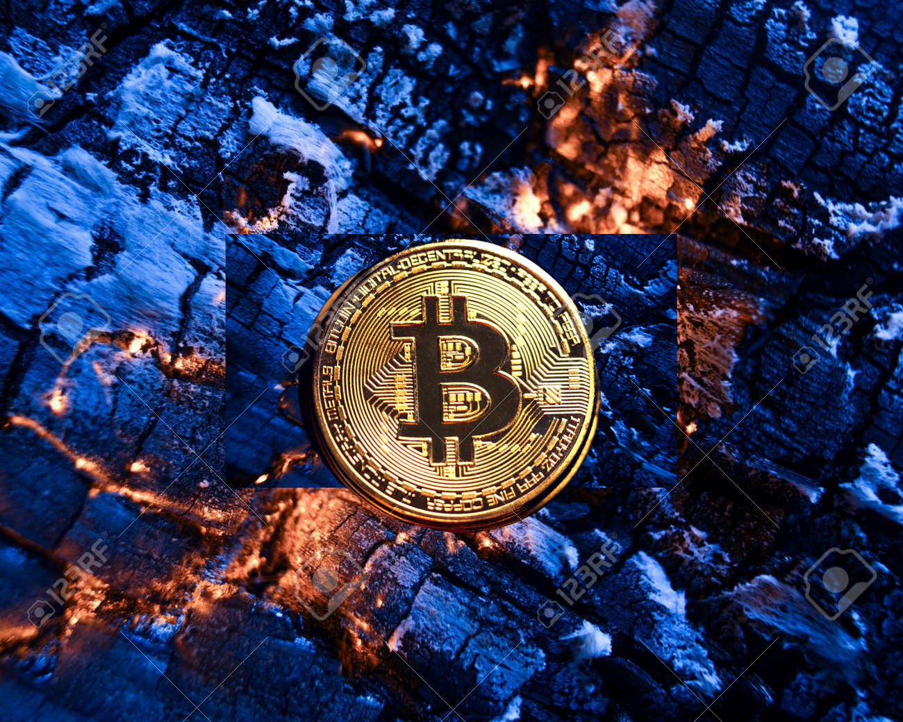 Bitcoin Cryptocurrency Illustration Wallpaper. Ready For Art And Craft,  Design, Editorial Or Commercial Purpouses Stock Photo, Picture and Royalty  Free Image. Image 184140415.