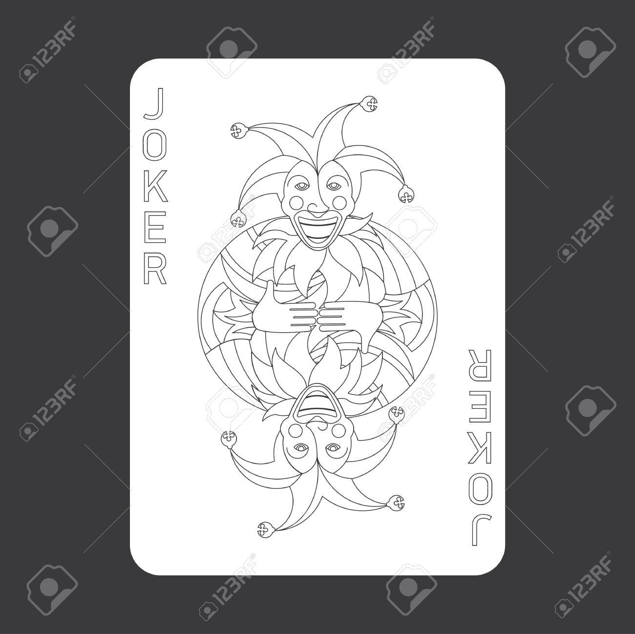 単一トランプ ベクトル ジョーカーのイラスト素材 ベクタ Image