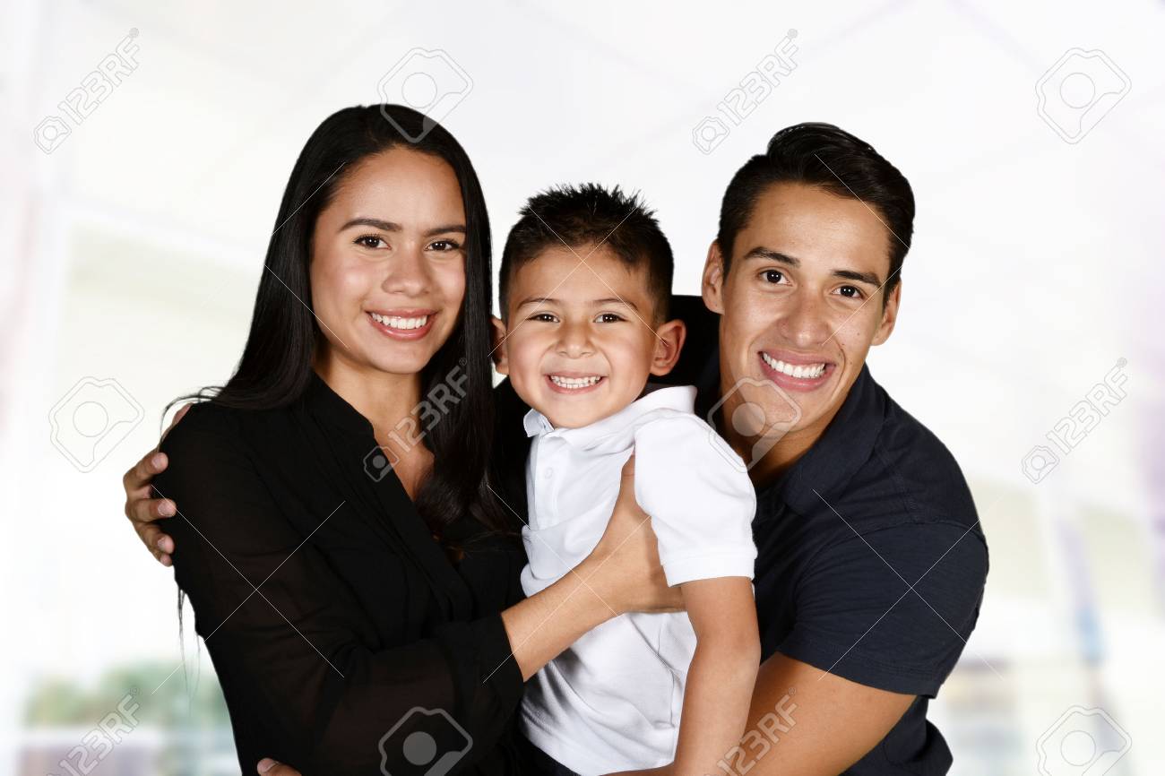 Young hispanic family who love being with each other - 46959763 Young hispanic family who love being with each other - 46959763