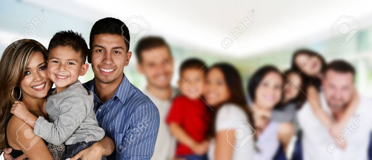 Happy young families together in a group - 50501569 Happy young families together in a group - 50501569