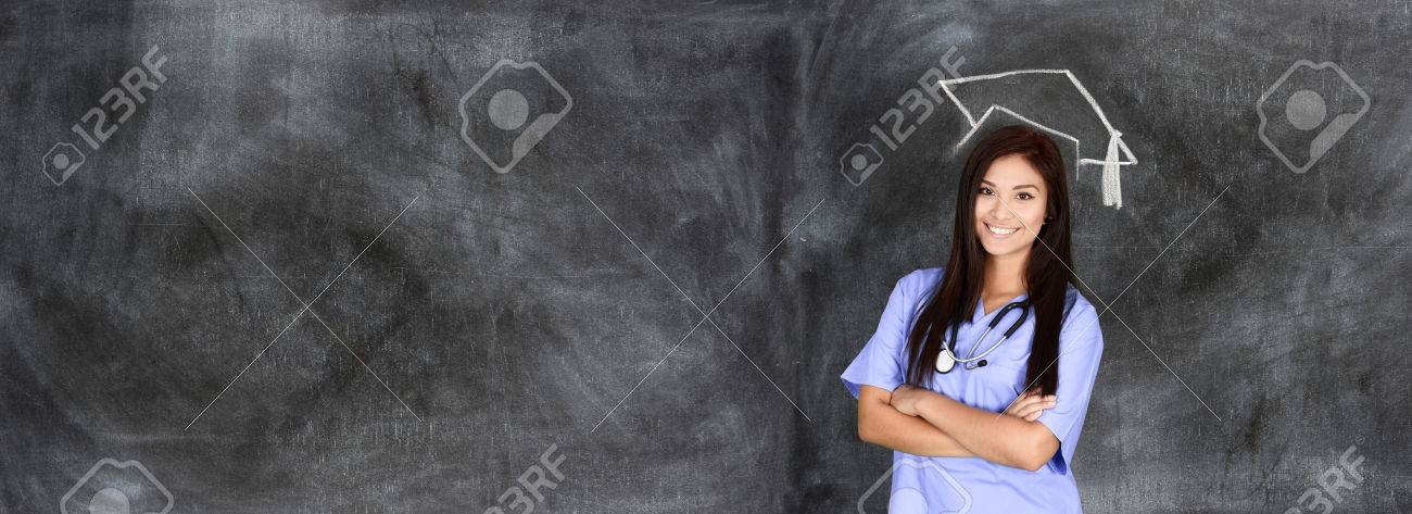 Woman who is graduating from nursing school - 50505170 Woman who is graduating from nursing school - 50505170