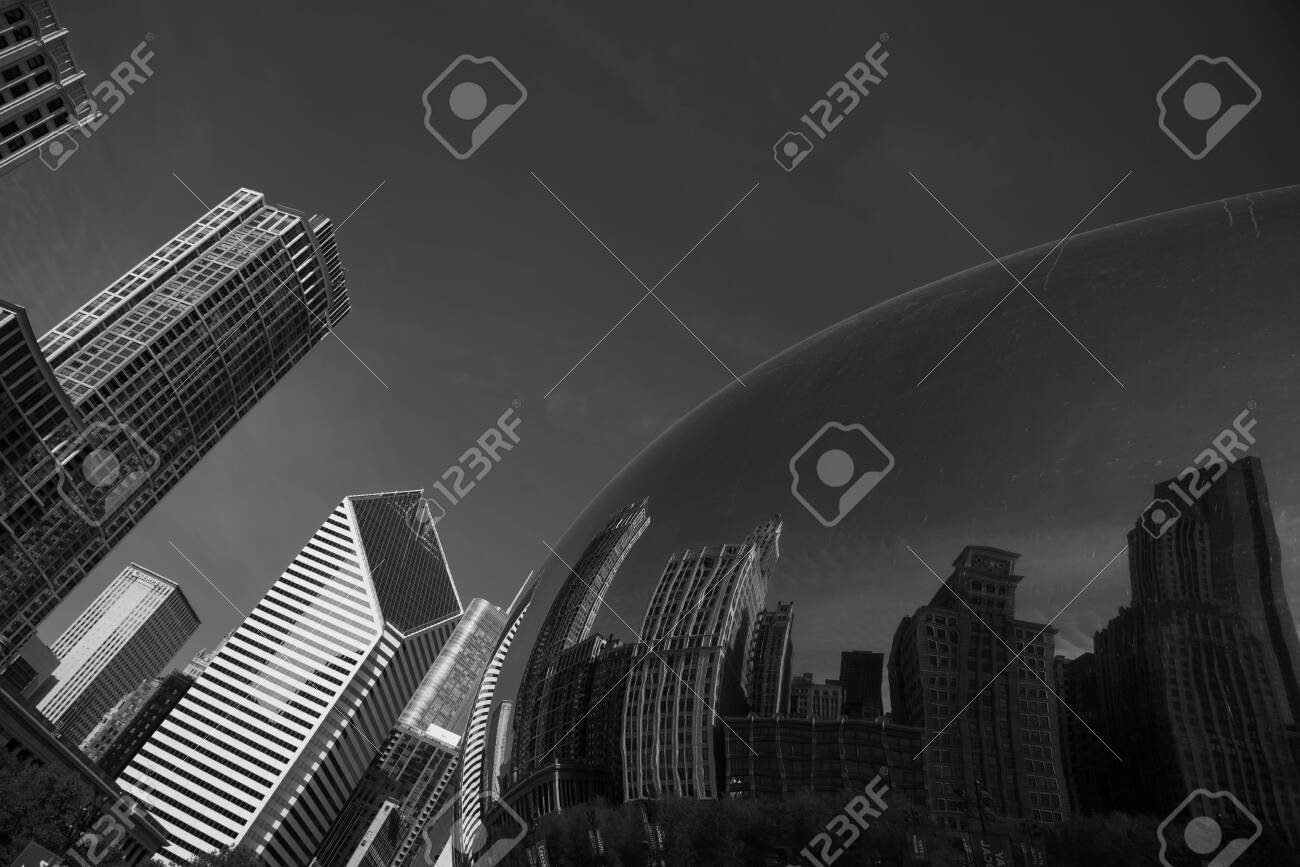 Chicago, IL, USA - November 9th 2019 - The Cloud Gate (aka the Bean), one of the main attractions of Chicago - 144185297 Chicago, IL, USA - November 9th 2019 - The Cloud Gate (aka the Bean), one of the main attractions of Chicago - 144185297
