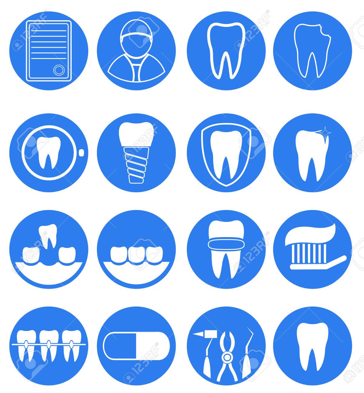 Dental Icon Set For Dental Infographic Vector Royalty Free Cliparts Vectors And Stock Illustration Image 60194369