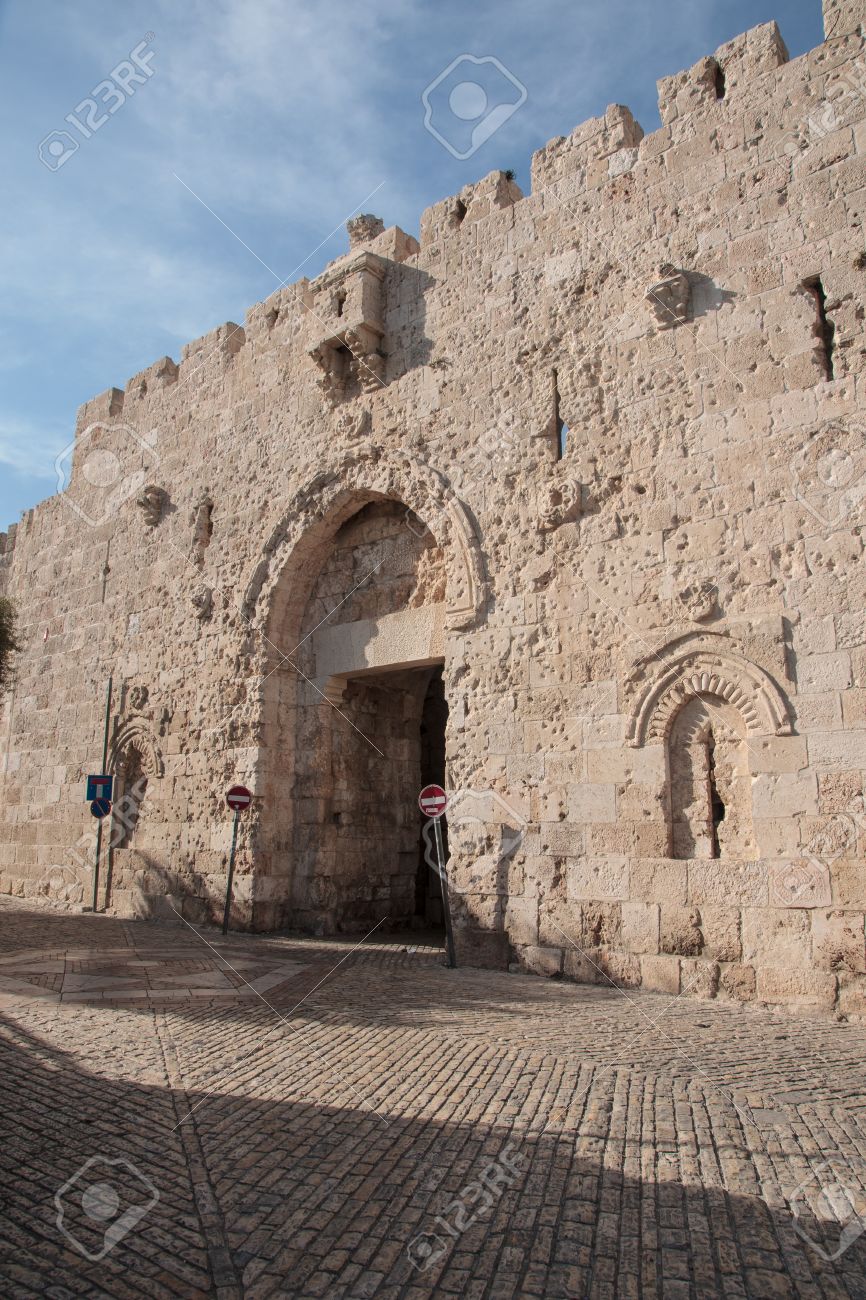 The Zion Gate, In The Walls Of The Old City Of Jerusalem, Israel Stock  Photo, Picture and Royalty Free Image. Image 29371565., image size:866x1300