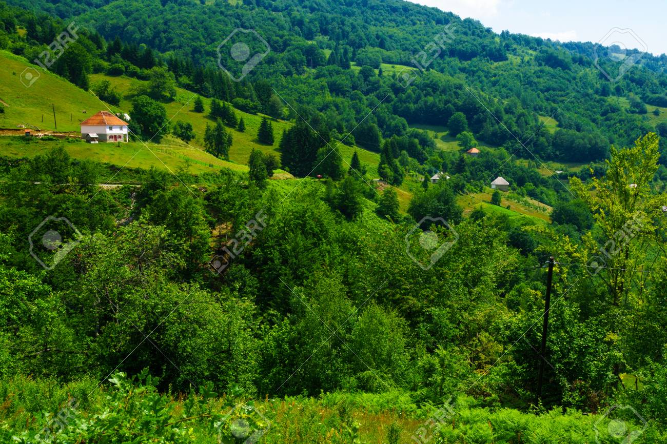 Countryside Landscape In The Tresnjevik Mountain Pass Area Along Stock Photo Picture And Royalty Free Image Image 60827084