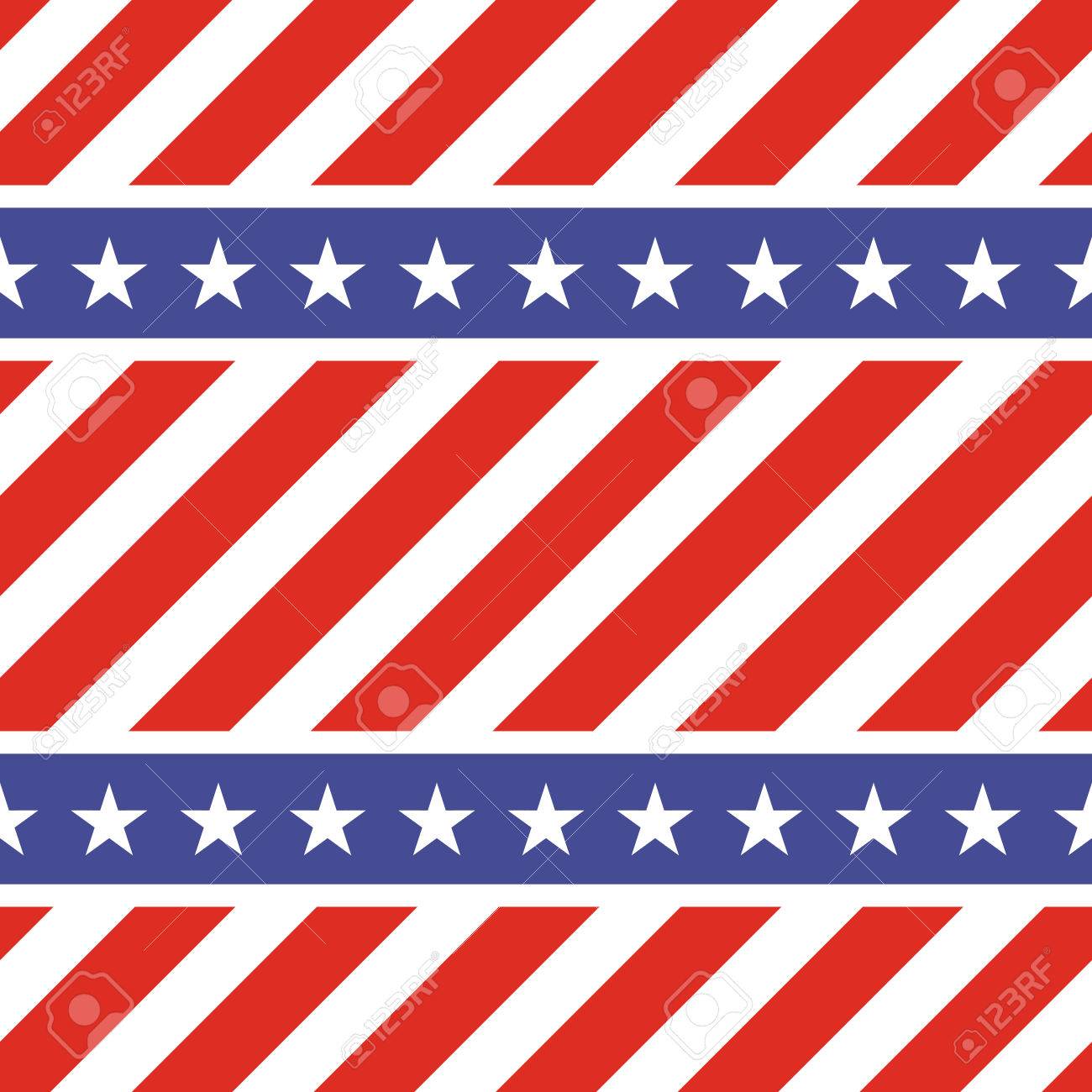 Patriotic Usa Seamless Pattern American Flag Symbols And Colors Royalty Free Cliparts Vectors And Stock Illustration Image 61383180